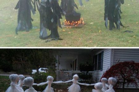 Top 20 Ideas Turn Trash Bags Into Creepy Halloween Decorations